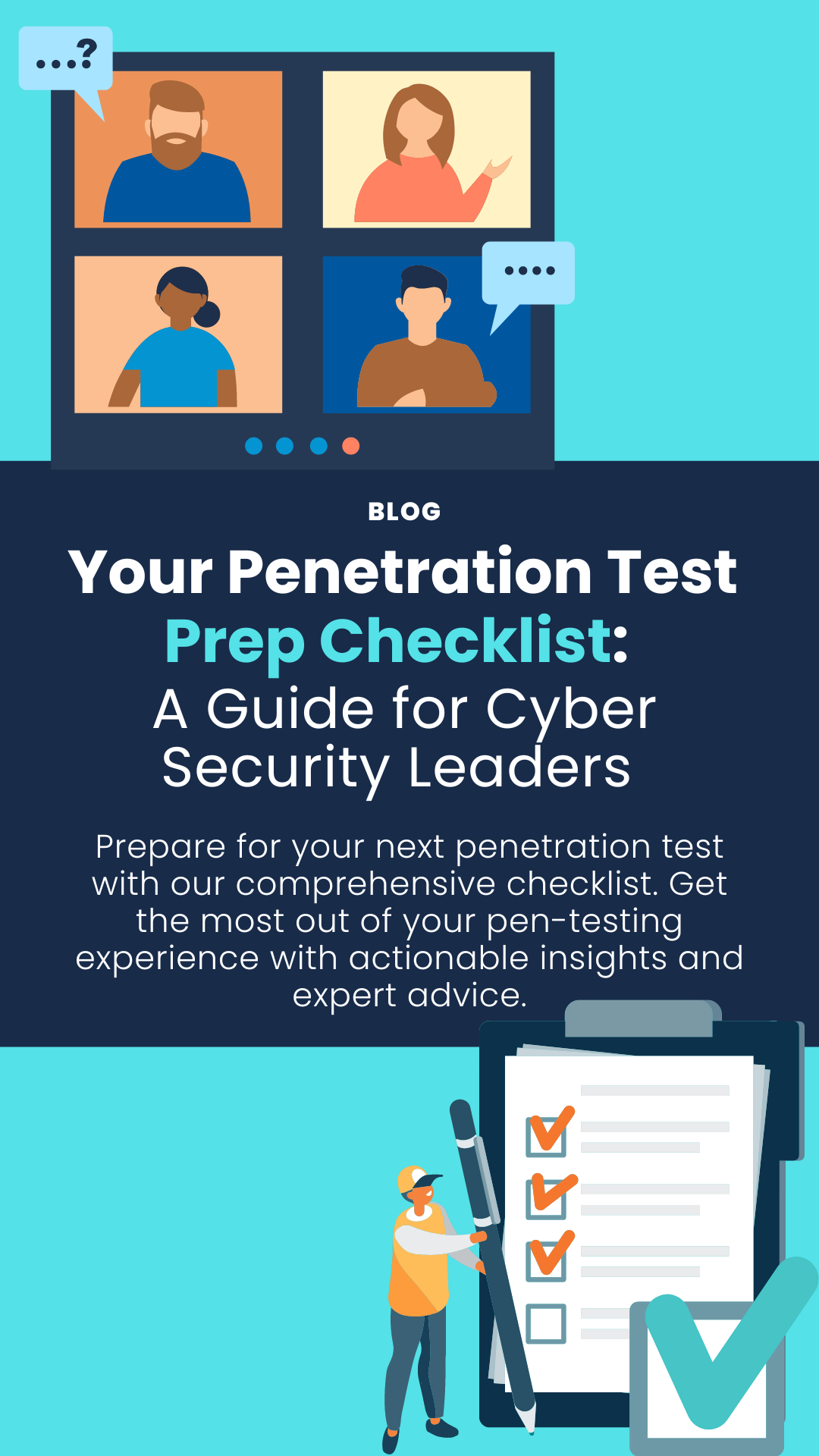 An image of the blog title which says 'Your penetration test prep checklist: a guide for cyber security leaders'