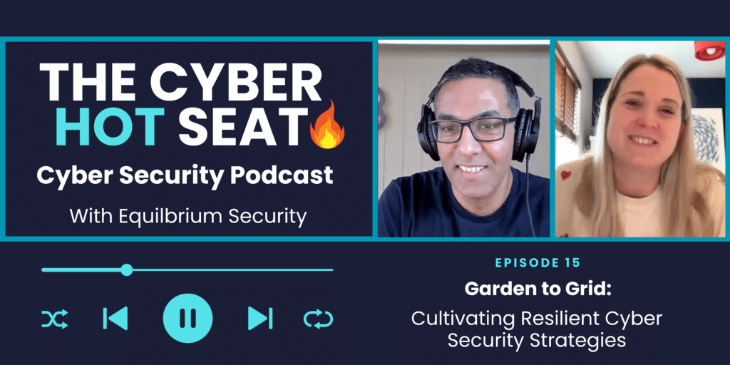 Podcast image with the Episode number and title with an image of both Anish and guest Becky Hall