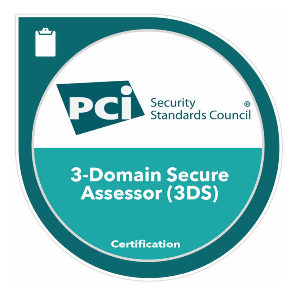 The logo for PCI DSS 3 domain secure assessor